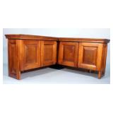 Walker Corner Wall Cabinet, 4-Door, W/ Coat/Hat/Towel Hooks Missing Mounting Hardware & Hardware