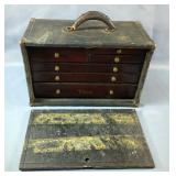 Antique Pilliod Machinists Tool Chest, 10.75" x 16.5" x 8"