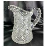 Crystal Water Pitcher And Old Fashion Glasses, Qty 4