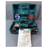 Makita Angel Grinder, Model 9523NBH, Including Attachments And Instructions, In Hard Case