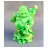 Jade Stone Foo Dog Book Ends, 5.5" x 3.5" x 2.5", Chinese Emperors And Buddhas