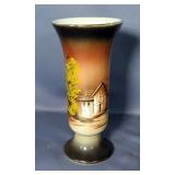 Penco Porcelain Hand Painted 11" Vase, And Hand Painted 8" Vase