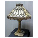 Slag Glass 18" Table Lamp, Powers On