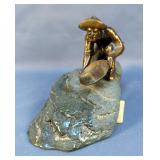 Trinity Treasures Gold Prospector Figure With Pan, 6" x 9"
