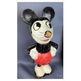 1920s Mickey Mouse Papier Mache Figure, 12" Tall, And Mickey Mouse Sunshine Straws In Original Box