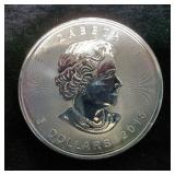 2015 Canada $5 Silver Coins, Maple Leaf Reverse, Each 1 oz .9999 Fine Silver, Qty 3