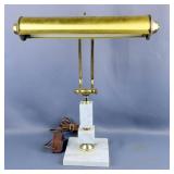 Piano Lamp With Marble Base, Adjustable Arms, Powers On