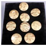 1900 Soo Sioux City Indians Baseball Team - Rare Set of 9 Cello Buttons, Pebbly Jack Glasscock
