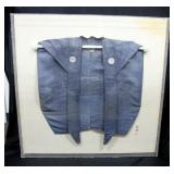 Samurai Cape in Museum Quality Display Case, Mounted on Linen, Case is 39.5" x 40"
