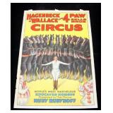 Hagenbeck-Wallace and 4Paw-Sells Bros Circus Poster, Rudy Rudynoff & His Trained Horses