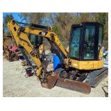 Caterpillar 303.5E2 CR Mini Excavator With Full Cab, 3186 Hours Showing On Gauge, 6