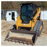 Caterpillar 259D Compact Track Loader With Enclosed Cab And Air, 2 Speed, 2297 Hours Showing On Gaug
