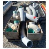 PVC 6" Fittings, 45 Degree, Rounded Bends, And More