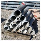 PVC 6" Curved Fittings, Approx 35" Long