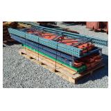 Heavy Duty Pallet Racks, Includes End Frames, Qty 4, 42" x 132", And Cross Beams, Qty Approx 25, Mul