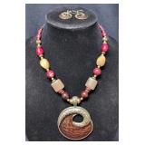 Beaded Necklaces, Qty 7, Matching Necklaces And Earring Sets, Qty 3, And Dangle Earrings, Qty 4 Pair