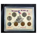 US World War II Steel Pennies, Qty 76, 1944 Silver Nickel, And World War II Obsolete Coin Collectors