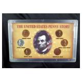 The United States Penny Story Collectors Slab And Lincoln Head Cent Collector Books, Qty 2, With Pen