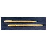 Schafer 12K Gold Filled Executive Pen And Pencil Set, Pen Is Marked 1/30 12K RGP, Pencil Marked 12K 