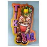 Tiki Bar Embossed Metal Sign, 20" x 12"
