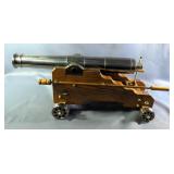 Fireable Black Powder Scale Model Of U.S. Naval Cannon, Unknown Bore, Approx 23" Long Barrel, Approx
