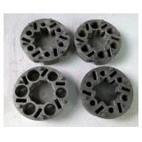 Double Disk Auto Disk Powder Measurers, Qty 4, Marked A,A,C, And D