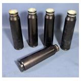 30mm Empty Artillery Shells, Approx 7" Long, Qty 5