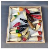 Wood And Plastic Casting Weights, Qty 24, Various Brands, Styles, And Sizes 