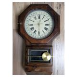 Bulova Battery Operated Wall Clock, 24" x 14" x 5"