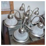 Silver Tone Five Light Chandelier