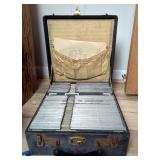 Antique Bridge Game Set, Includes Cards, Playboards, And More In Carrying Case