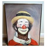 Happy Clown Framed Oil Painting, 20" x 16"