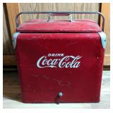 Vintage Metal Coca-Cola Cooler, 19" x 18" x 13"