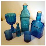 Sapphire Glass Decanters, Bottle And More, Water And Scotch Glasses, Coffee Mugs, And More, Contents