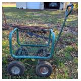 Metal Garden Cart, 25" x 28" x 21"