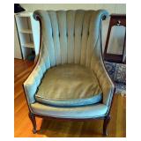 Velvet Tufted Back Chair, 36" x 25.5" x 33"