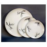 Craftsman China Set "Gray Bamboo" Including Plates, Cups, Saucers, Platters And More, Total Approx Q