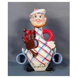 Star Set Creations Hunter Scotch Decanter, Scotch Bagpiper Decanter With 4 Cups, 9.5" Tall And Pal M