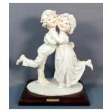 Giuseppe Armani Sculpture On Wood Base, 10" Tall