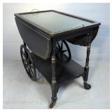 Imperial Grand Rapids Michigan Rolling Tea Cart With Drawer, Removable Tray, And Drop Leaves, 27" x 