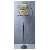 Painted Reed Birdcage, 14" x 11" x 12", With 63" Stand