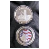 Remember Sept. 11th 2001 And United We Stand Commemorative Coins, Qty 2