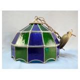Stained Glass Pendant Light, 12"