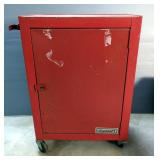 Duracraft Rolling Tool Cabinet With Two Adjustable Shelves, 27.5" x 22" x 11"