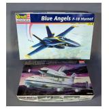 Revell Blue Angels F-18 Hornet Model Kit, 1/48 Scale And Academy Space Shuttle & Nasa Transport Mode