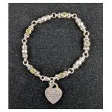 Tiffany And Co. Sterling Silver And Peridot Bracelet, 8"