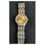 Omega 18K Yellow Gold Ladies Diamond Bezel Watch