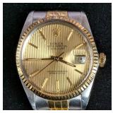 Rolex Datejust 36mm Tapestry Dial 18K Gold And Steel Two-Tone Watch With Original Box And Papers, R1