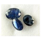 Sapphire Multi-Faceted Oval Cut Gemstones - 3.8 Total Carat Weight
