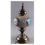 Turkish Mosaic Bronze Finish Table Lamp, 16"